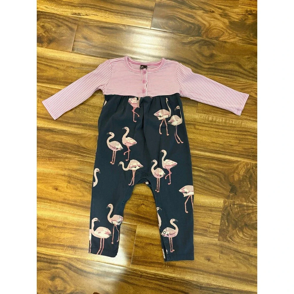 Tea Collection Long Sleeve Rompers, size 12-18 months